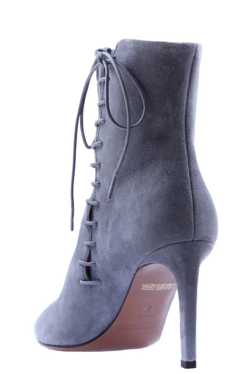 Tronchetto in suede con lacci