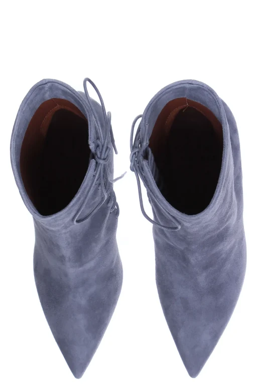 Tronchetto in suede con lacci