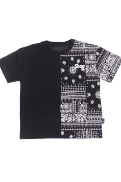 T-shirt bicolore in cotone
