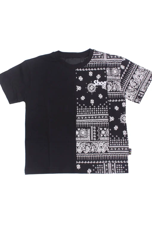 T-shirt bicolore in cotone