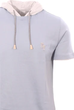 t-shirt con cappuccio