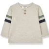 t-shirt girocollo con contrasti