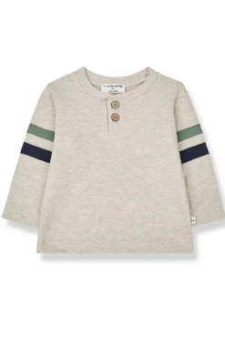 t-shirt girocollo con contrasti