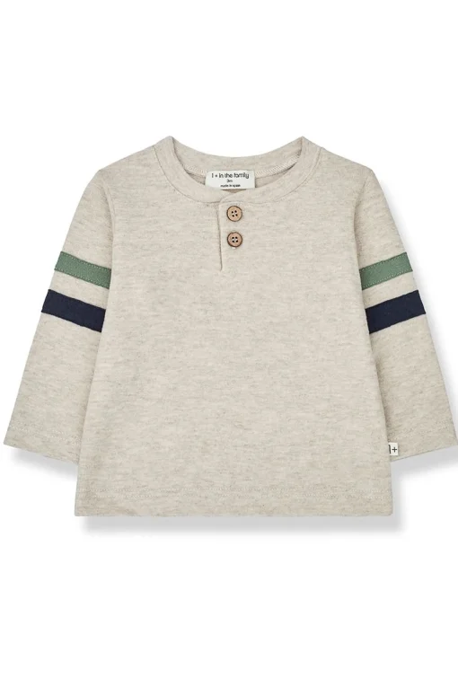 t-shirt girocollo con contrasti