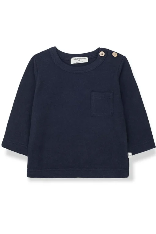 t-shirt girocollo con taschino