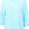 T-shirt girocollo effetto goffrato