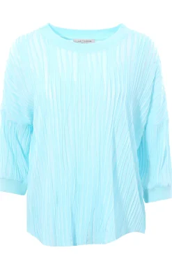 T-shirt girocollo effetto goffrato