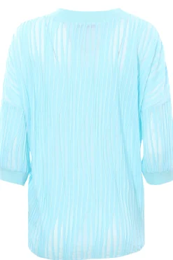 T-shirt girocollo effetto goffrato