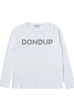 T-shirt girocollo in cotone logo