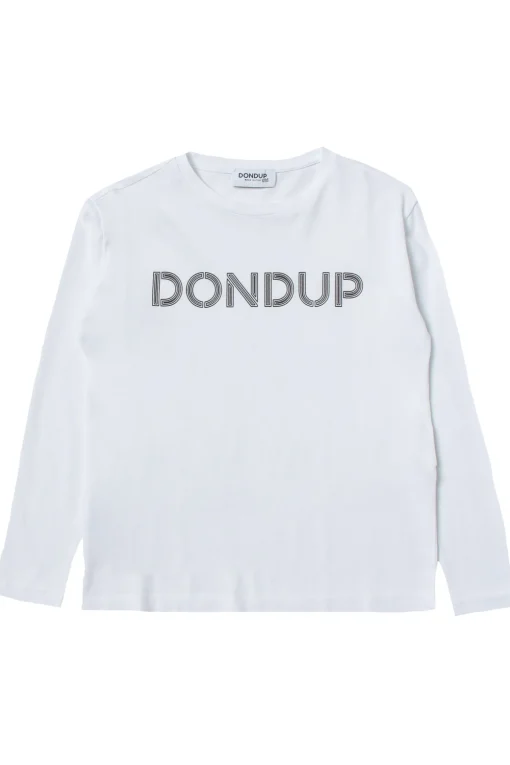 T-shirt girocollo in cotone logo