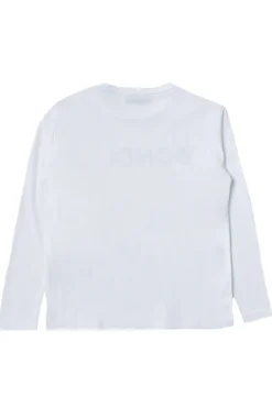 T-shirt girocollo in cotone logo