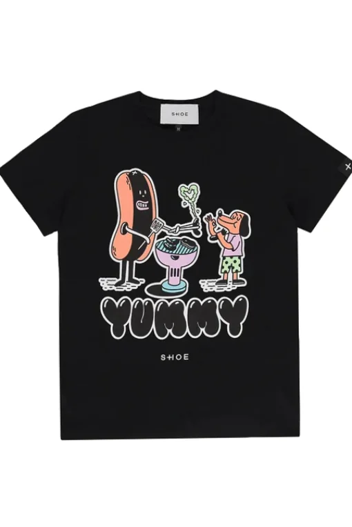 T-shirt hot dog in cotone