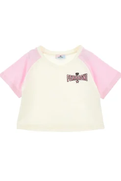 T-shirt in cotone bicolore