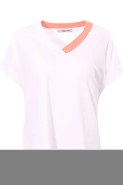 T-shirt in cotone bicolore