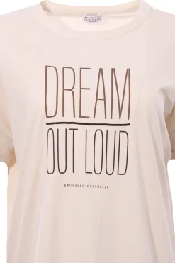T-shirt in cotone con scritta
