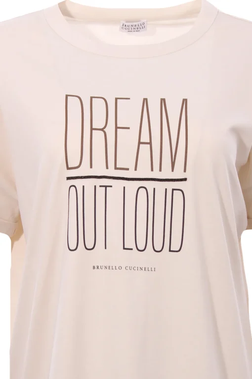 T-shirt in cotone con scritta