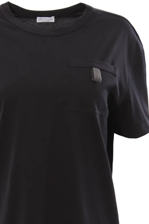 T-shirt in cotone con taschino