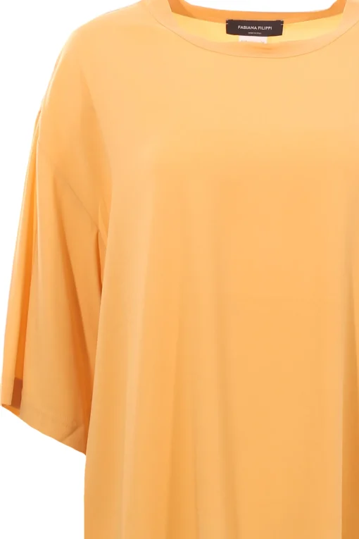 T-shirt in crepe di seta